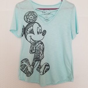 Disney Mickey Blouse in Mint Green, Sz:  Small